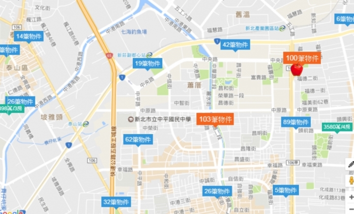 看到房仲網的地圖嚇一跳(有圖)