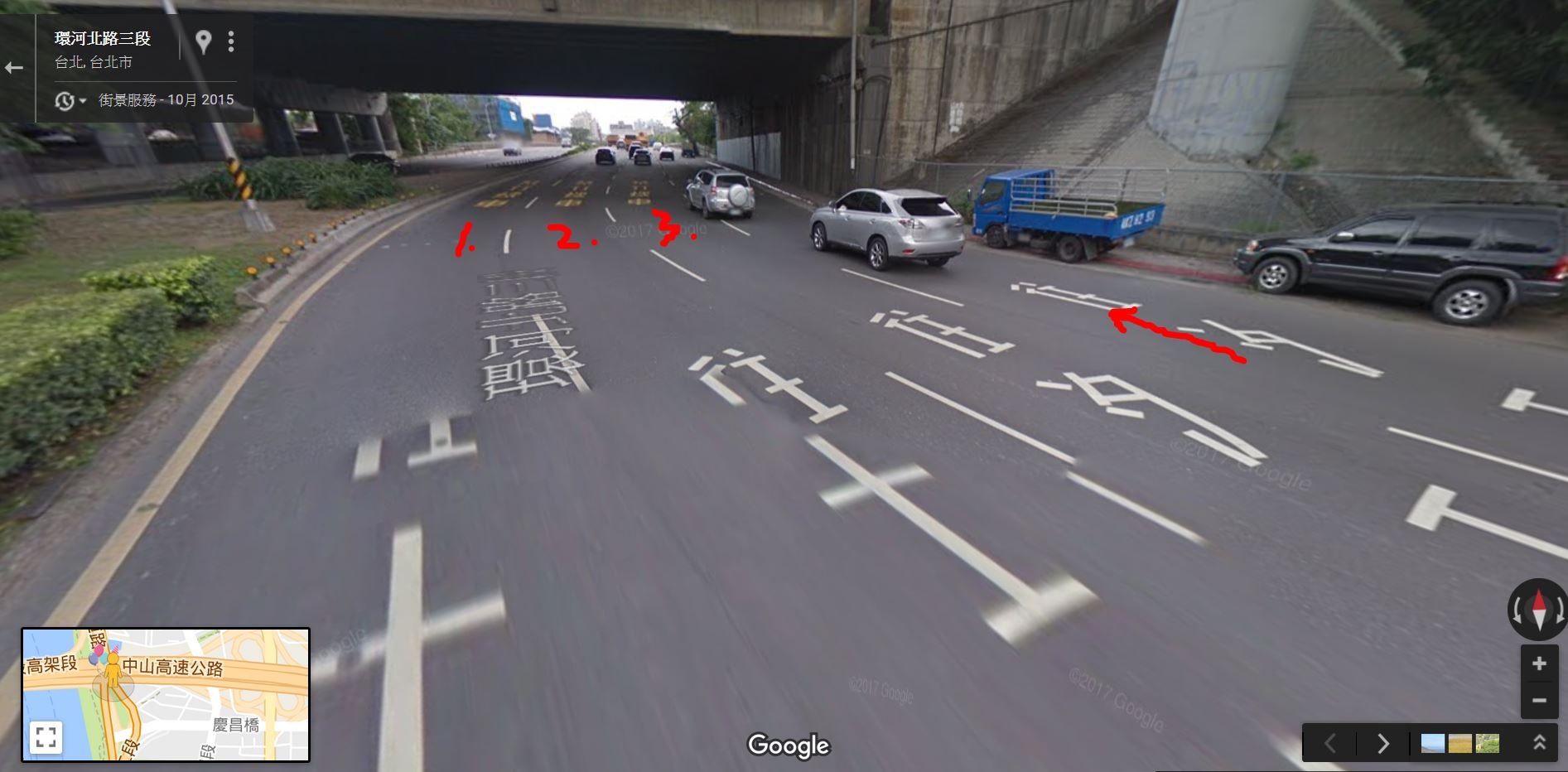 直行車道變為禁行機車問題（血腥圖注意