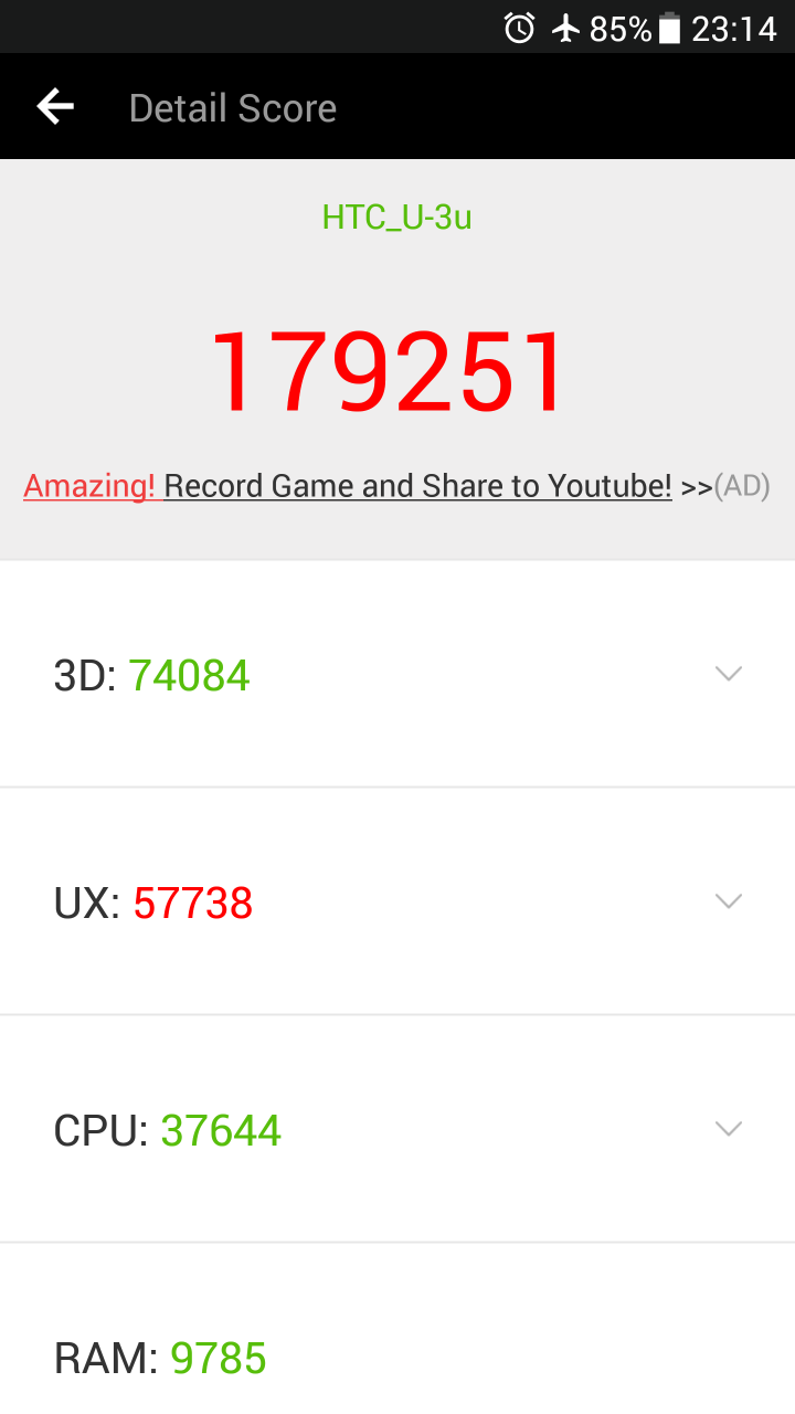 我的第二隻U11跑分跑到了18萬分！