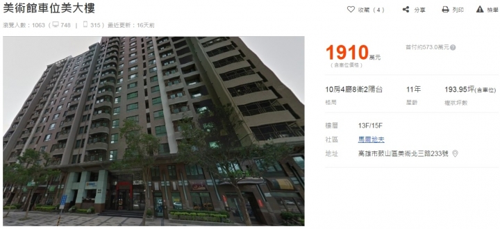 高雄美術館１１年新大樓昨日被法拍，竟然才標１１萬，高雄房市有這麼慘嗎?