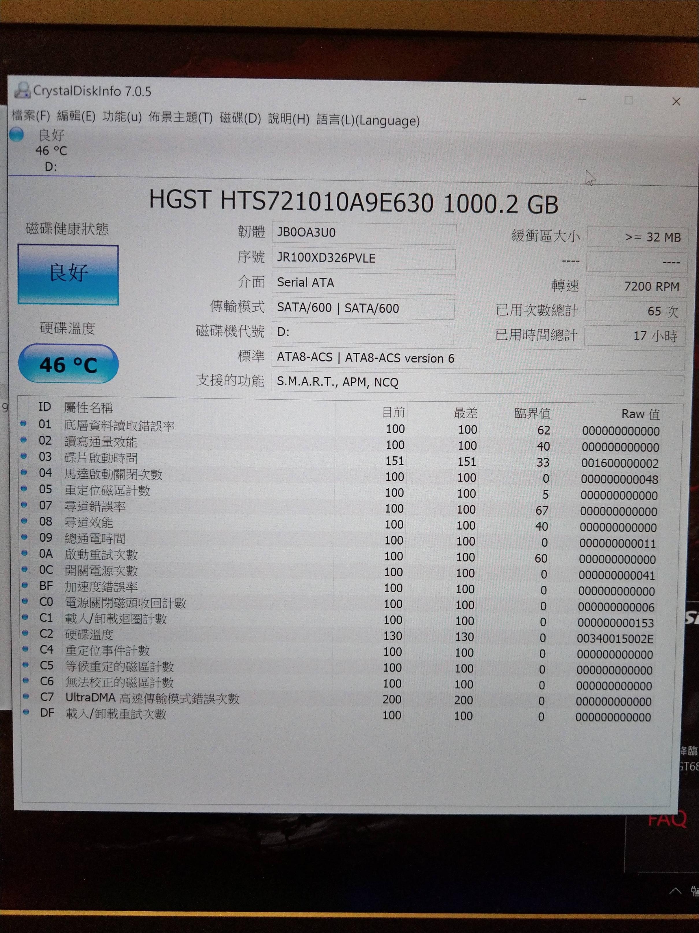 疑問 GT73VR 用crystal disk info 測不到SSD硬碟...