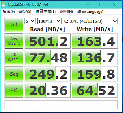 換了金士頓mSata SSD 120G 寫入偏慢