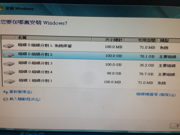 win7重灌後硬碟倍增??