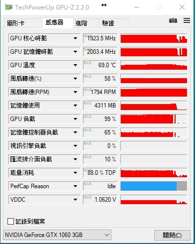 "親愛的" 我把 GTX1060 3G 容量變大了!!!!!!!!