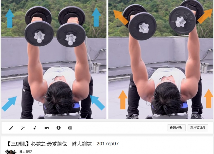 大家最愛的【三頭肌】訓練體位是哪一種呢!?有人跟我一樣最喜歡躺著練嗎!