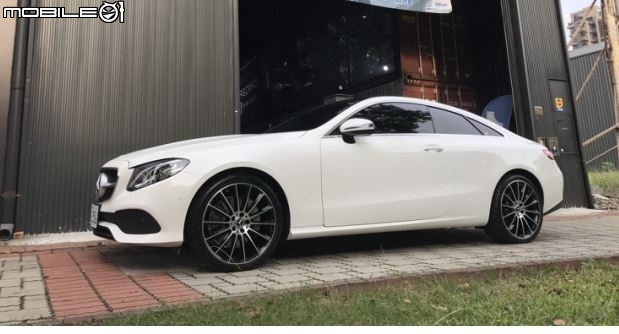 E300 coupe交車加改20吋夜色套件輪框分享