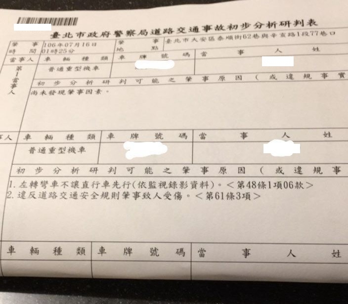 初次調解車禍疑問