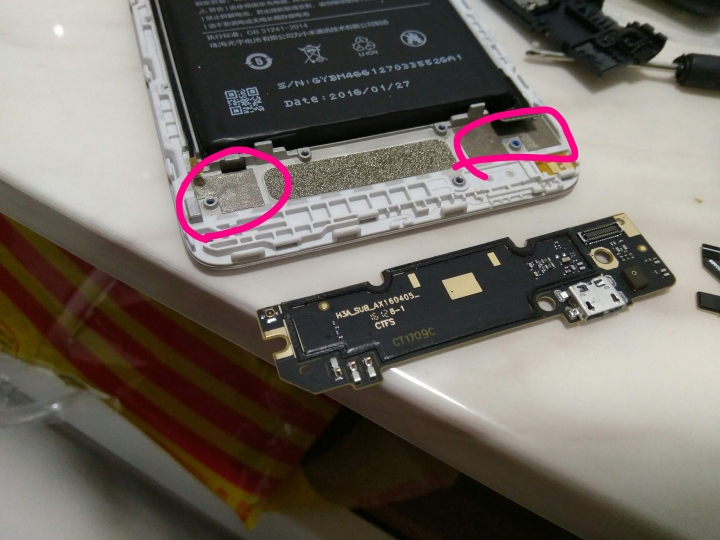 (教學文)紅米note3電源鍵與充電孔維修