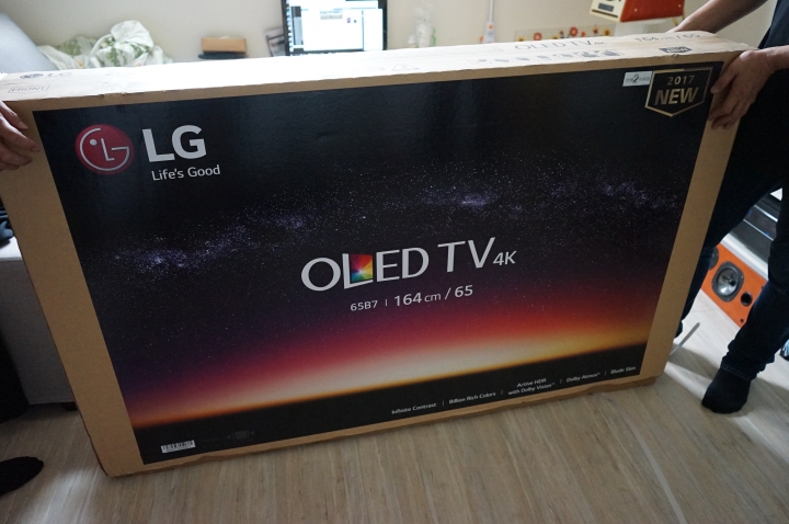 可愛的家 升級 LG OLED 65B7T 開箱文   ❤️