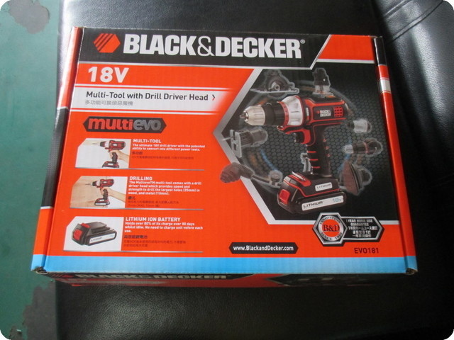 【居家幫手開箱】❤特力屋 ❤B&D 18V鋰電多功能可換頭惡魔機EVO181