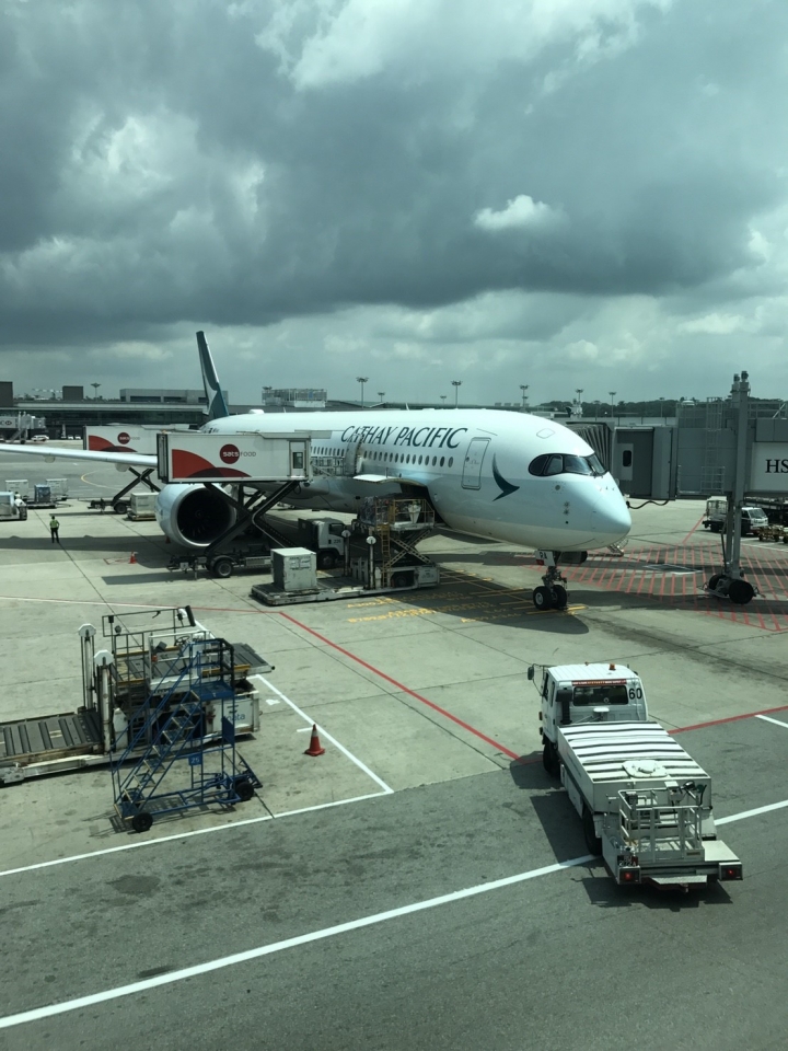 飛行紀錄:新加坡-香港 國泰首架A350 CX690 商務艙