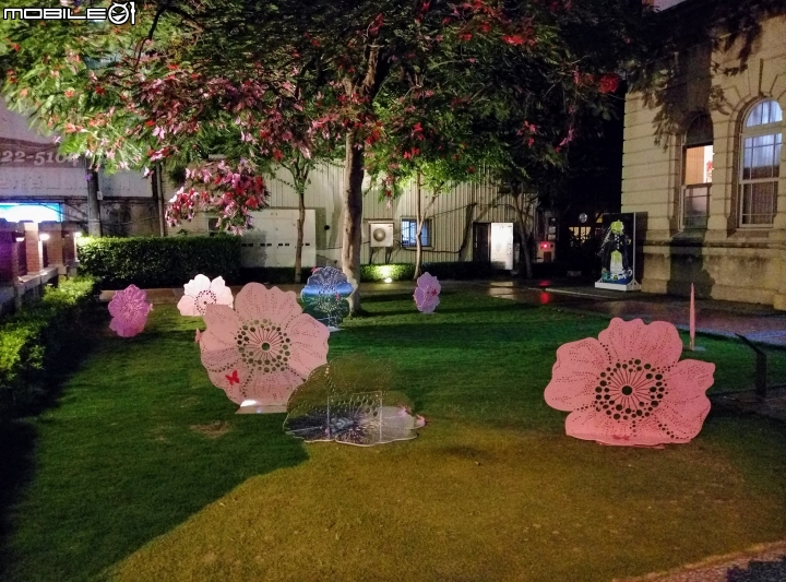 街角裝置藝術 9月15號夜拍 全美戲院 吳園 藍晒圖 氣象局