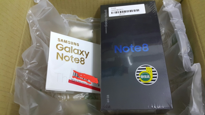 收到Note8了