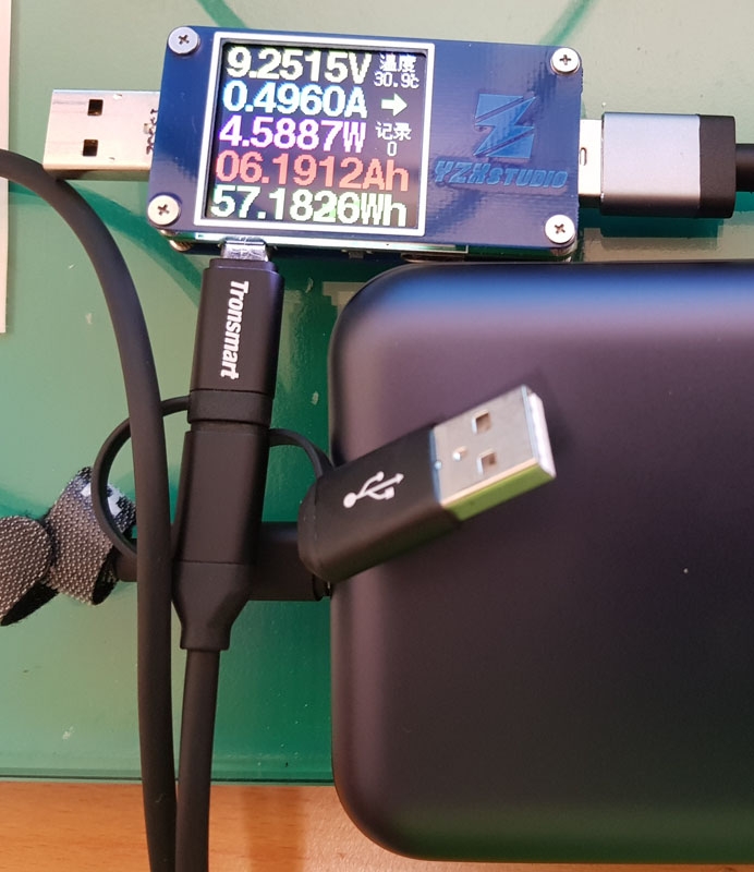 紫米10號QB820 PD2.0+QC3.0行動電源簡介及測試