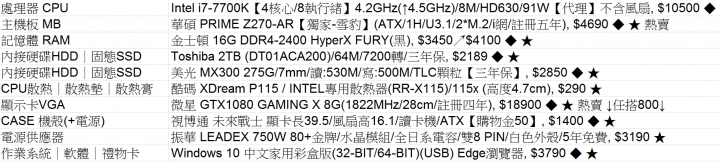 I7 7700K CPU散熱 選擇 (已解決)