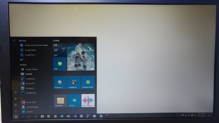 Win 10 筆電白屏問題