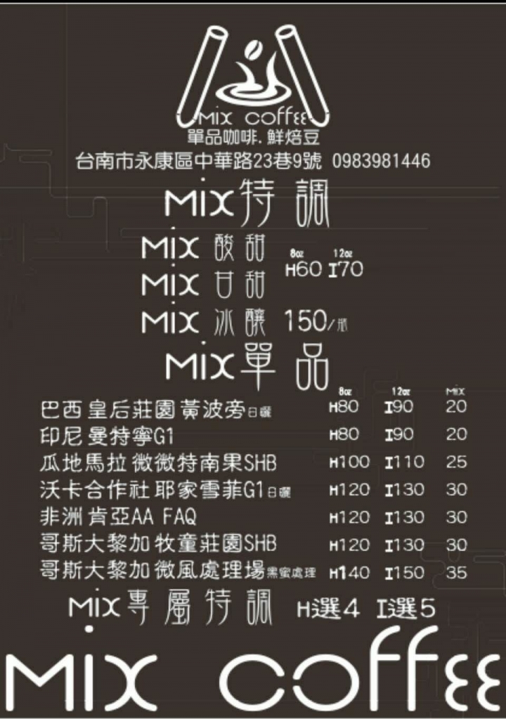 [台南][永康區] MIX Coffee