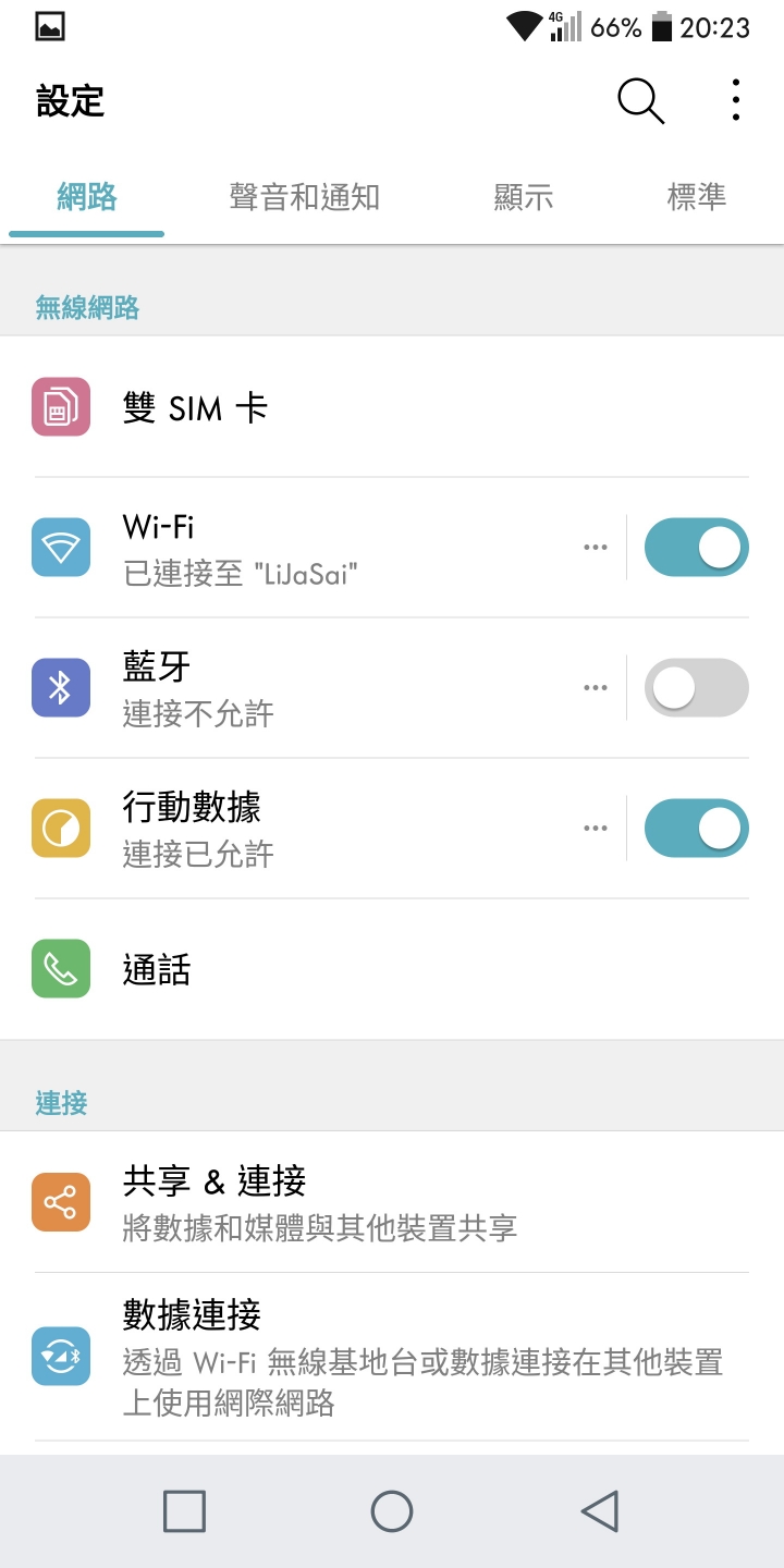 G6 下拉式選單的音量調整在哪?