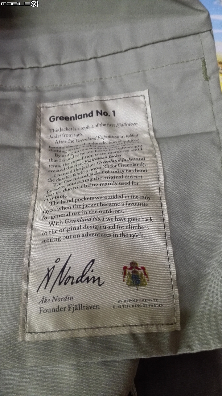 [純分享]還是冷門款−273.15℃-小狐狸Fjallraven Greenland No.1 Jacket
