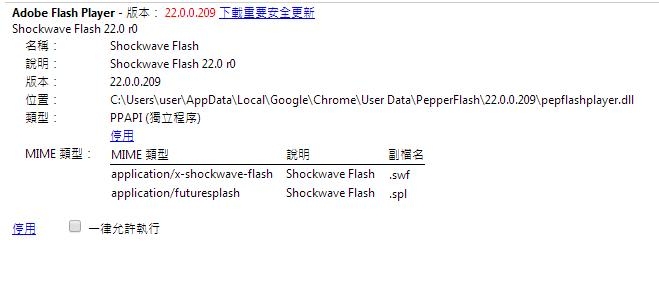 Adobe Flash Player 問題
