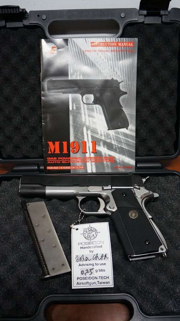[開箱]海神POSEIDON Custom M1911 Platinum Edition白金限定版