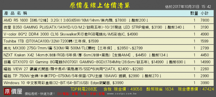 45k 水冷 請幫我看看有沒有問題