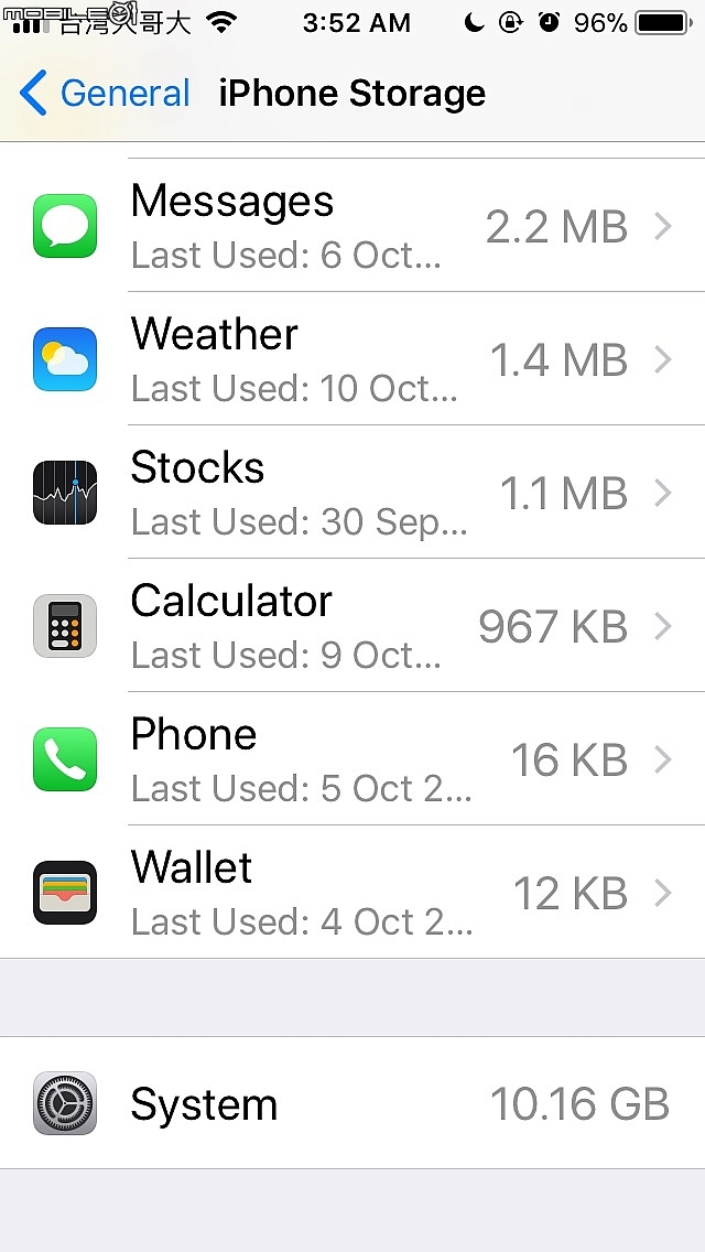 iOS 11 系統佔用10GB