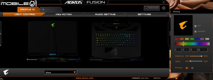 體驗華麗的燈光效果 AORUS X9 電競旗艦機上市