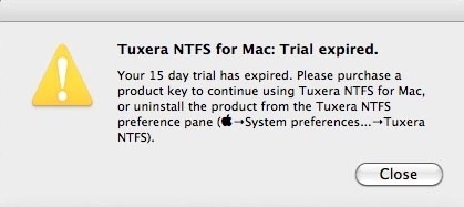 求救！Tuxera NTFS移除，警告視窗一直存在