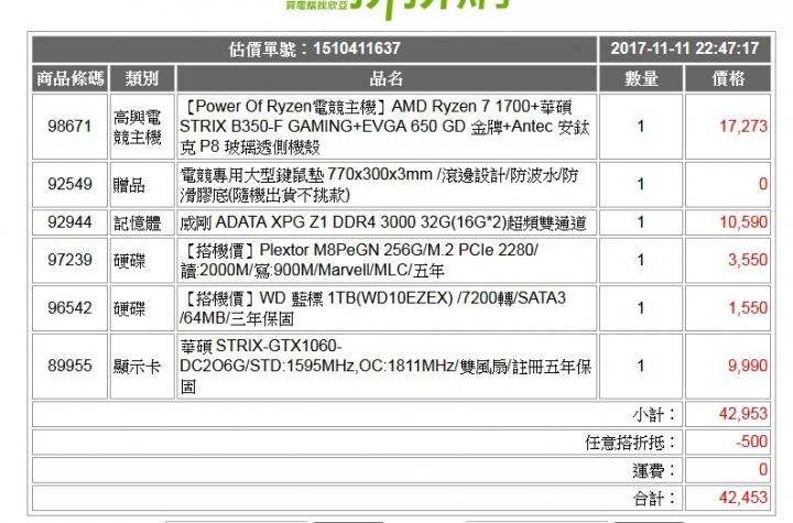 40K左右三張單子，哪張CP值比較高?