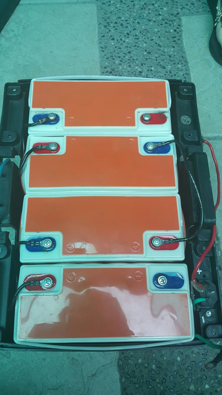 淘汰鉛酸電池換上48V24AH鋰電池DIY