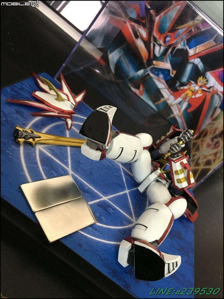 (GK分享-圖多) 魔動王 グランゾート 超級火王 大地 魔動槍 金屬色塗裝 超級光能使者