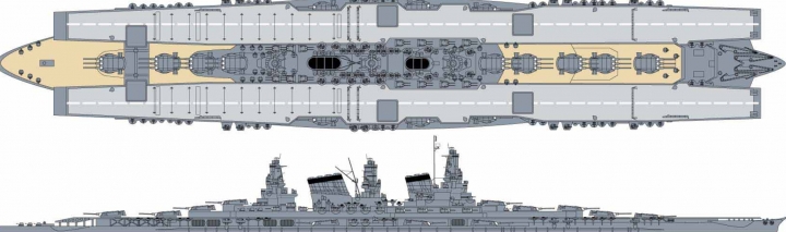 曾被計劃過日本50萬噸戰列艦 裝100門406毫米主炮