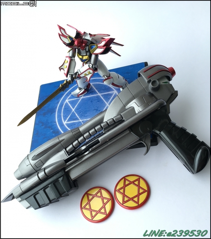 (GK分享-圖多) 魔動王 グランゾート 超級火王 大地 魔動槍 金屬色塗裝 超級光能使者