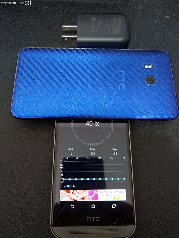 U11 PLUS 和 U11 螢幕亮度最大、最小比較，先不管冷暖色