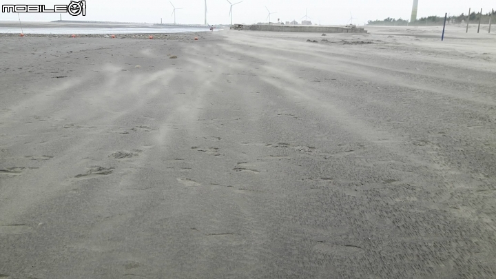 今天在大安濱海遊樂區欣賞風箏衝浪