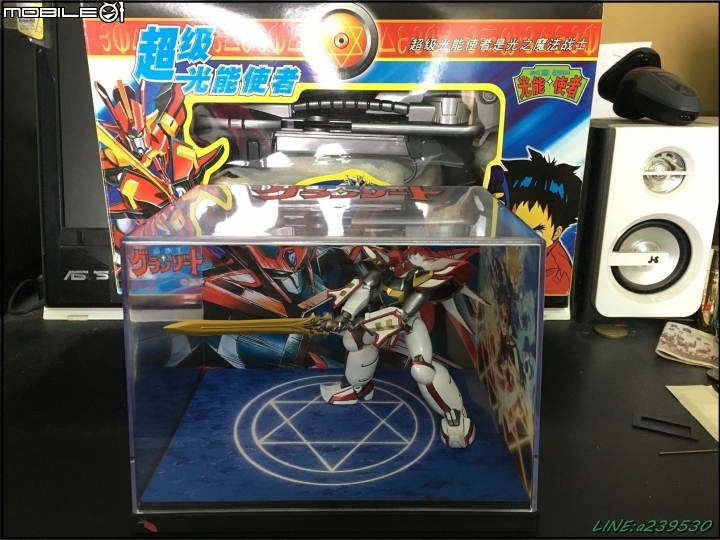 (GK分享-圖多) 魔動王 グランゾート 超級火王 大地 魔動槍 金屬色塗裝 超級光能使者
