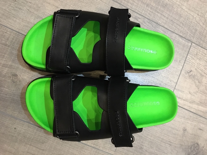「黑五開箱第三彈」Dsquared2 類tidy biker牛仔褲&螢光綠拖鞋