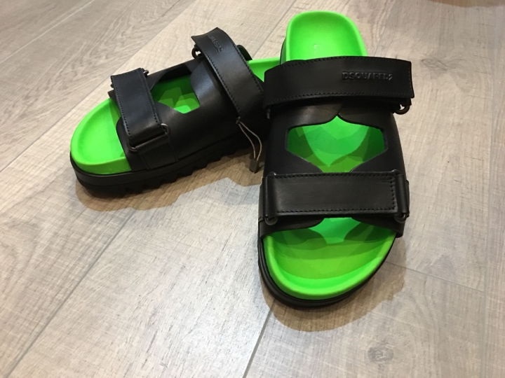 「黑五開箱第三彈」Dsquared2 類tidy biker牛仔褲&螢光綠拖鞋