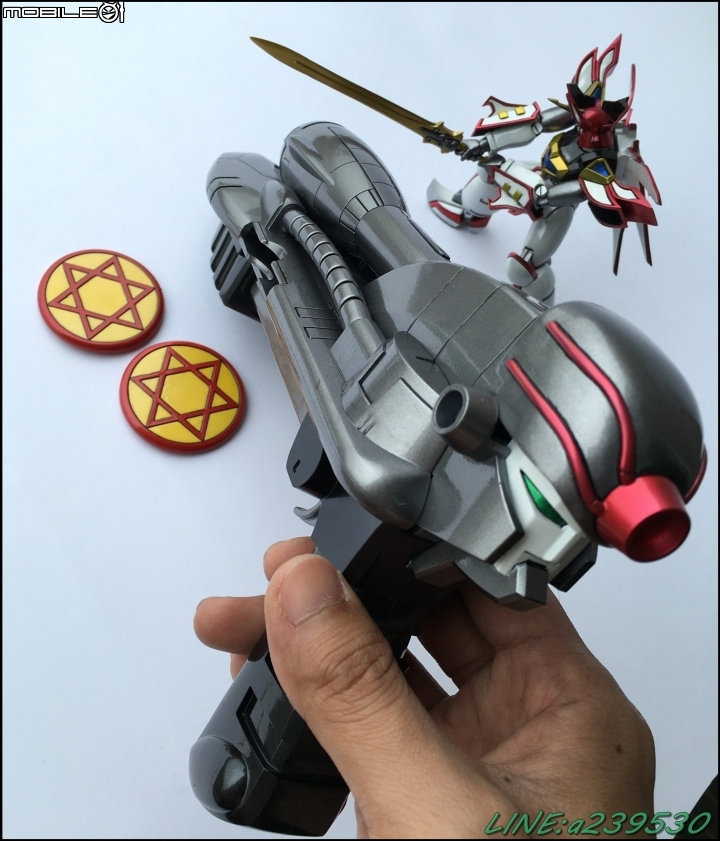 (GK分享-圖多) 魔動王 グランゾート 超級火王 大地 魔動槍 金屬色塗裝 超級光能使者