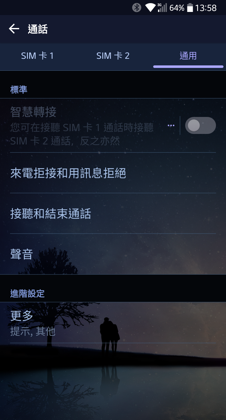 中華電信已經開通VoLTE與VoWifi，但G6找不到WiFi通話的設定