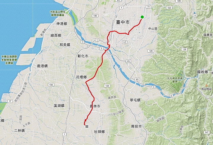 2016 單車環島日誌 Day-7 2016/12/24 台中-永靖