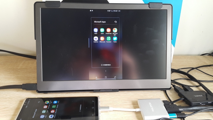 給奇Gechic On-lap 1305H 攜帶式螢幕多媒體測試 以及Samsung Note 8 Dex模式