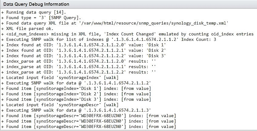 請教 Cacti 監控 Synology 硬碟溫度