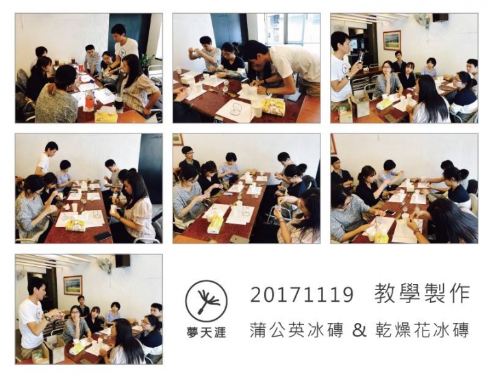 20171119 夢天涯 蒲公英冰磚 & 乾燥花教學