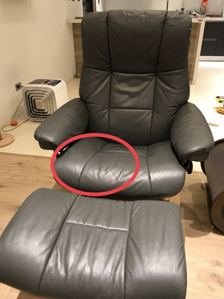 請問 stressless 皮椅脫漆，能否修復呢?