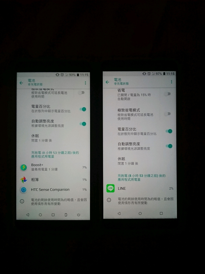 U11 plus耗電量討論