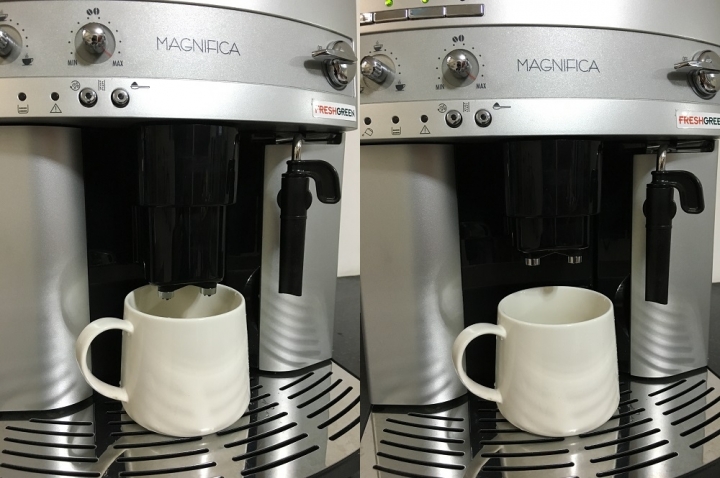 [開箱] 全自動咖啡機Delonghi3200~人生的第一杯拉花出現
