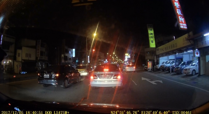 DOD LS475W+行車記錄器夜間畫面問題??