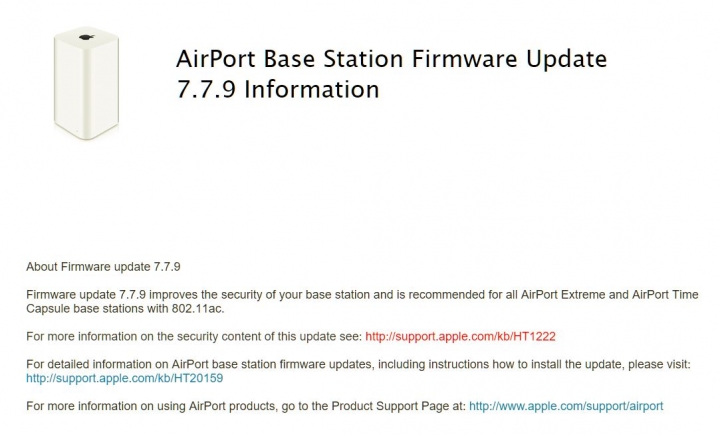 AirPort Base Station Firmware Update
